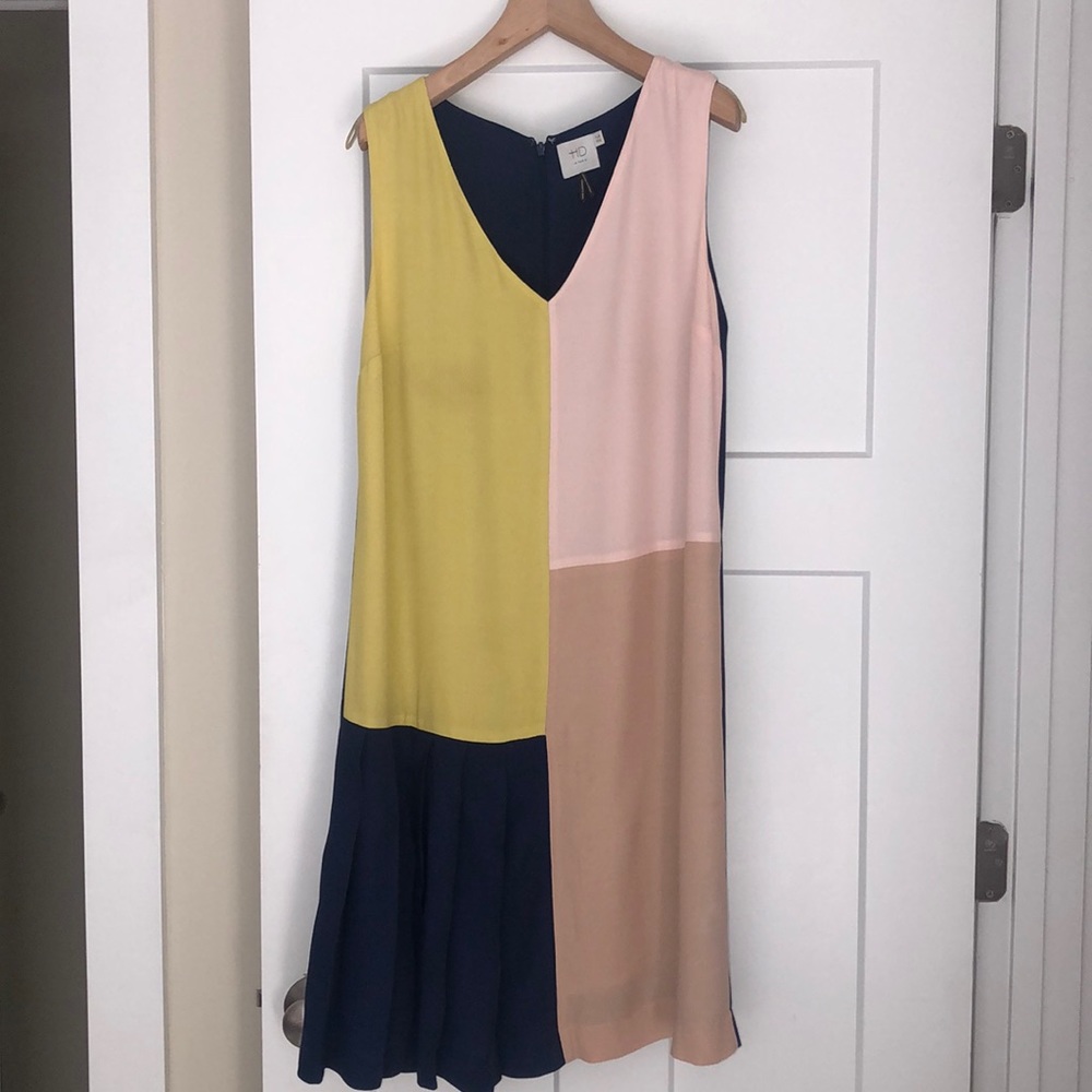 Anthropologie Color Block Swing Dress